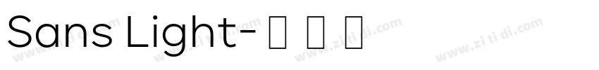 Sans Light字体转换
